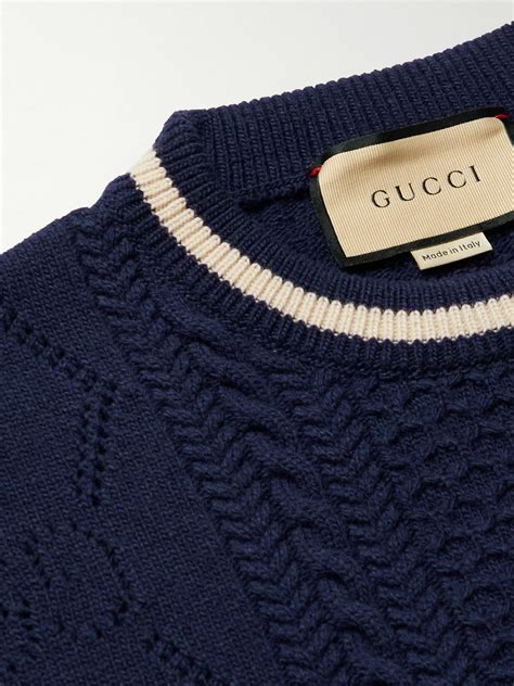 gucci cable and pointelle knit sweater|gucci turtleneck sweater.